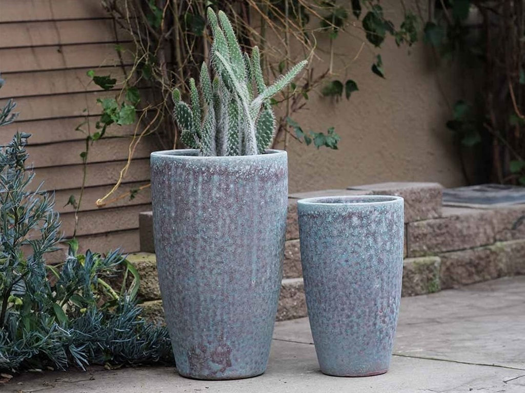 [PV-CG855CPP-S2] EXTRA LARGE CONE PLANTER, CORAL PURPLE, SET OF 2- 17.5"X27", 13"X22.5"