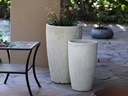 TALL CONE PLANTER, CORAL WHITE, SET OF 2- 17.5"X27", 13"X22.5"