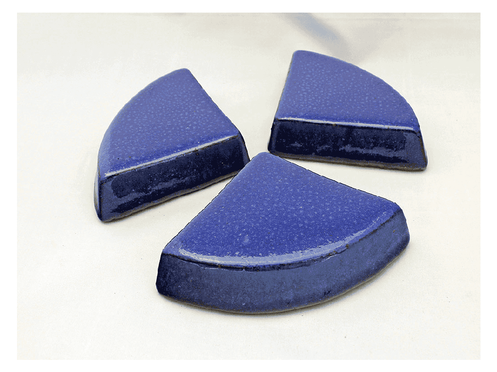 [PV-CGPF01FBL-S3-C5] POT FEET, FALLING BLUE, SET OF 3- 4" X 1", SOLD IN BUNDLE OF 5