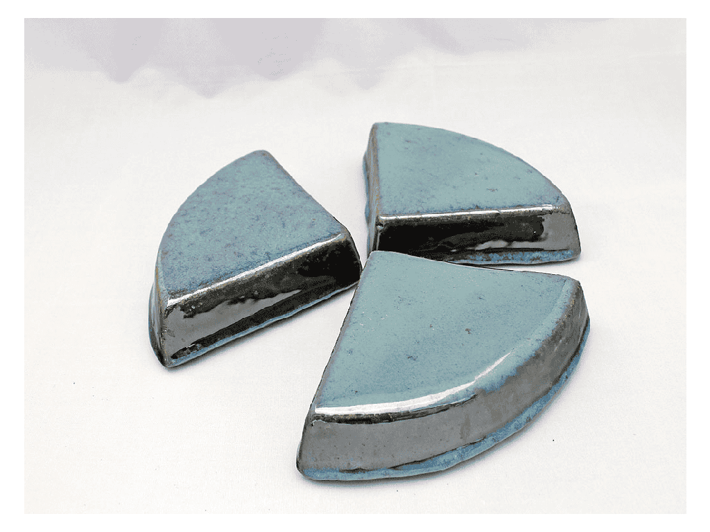 [PV-CGPF01GNM-S3-C5] POT FEET, GREEN  MIRAGE,  SET OF 3-  4"X1", SOLD IN BUNDLE OF 5