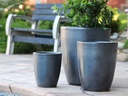 CONE PLANTER, MATTE BLACK, SET OF 3- 18.5"x21.0" , 13.5"x16.5", 10.0"x12.0"