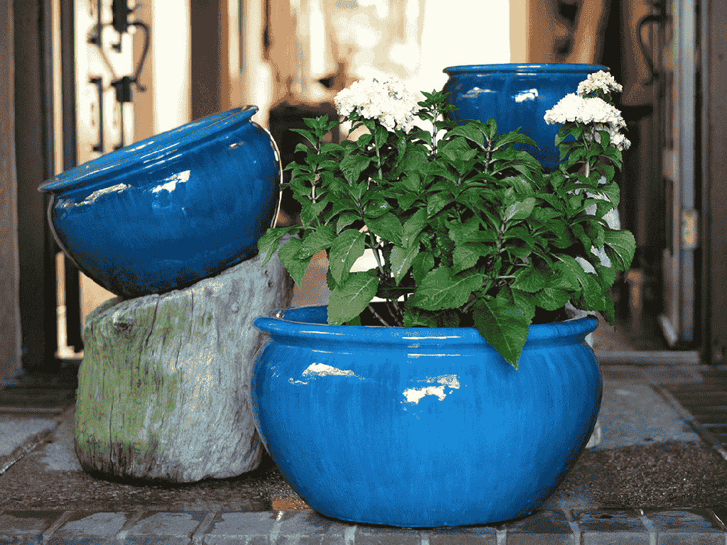 [PV-LB209FAQ-S3] LOW JAR PLANTER, FALLING AQUA, SET OF 3 - 23" X 13", 17" X 10", 13" X 8.5"