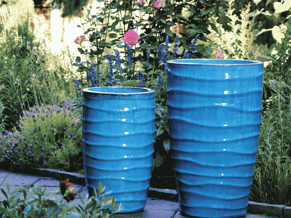 BEVERLY PLANTER, FALLING AQUA,  SET OF 3- 25.0'' X 36.0'' 19.5'' X 31.5'' 15.0" X 25.0"