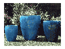 CATALINA POTS, FALLING AQUA,  SET OF 3-  20.0"x24.5", 15.5"x18.5", 12.0"x13.5"
