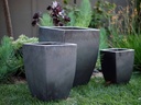 TALL MILAN SQUARE PLANTER, MATTE BLACK, SET OF 3 - 17.5" X 26.0", 14.0" X 20.0", 10.5" X 15.5"