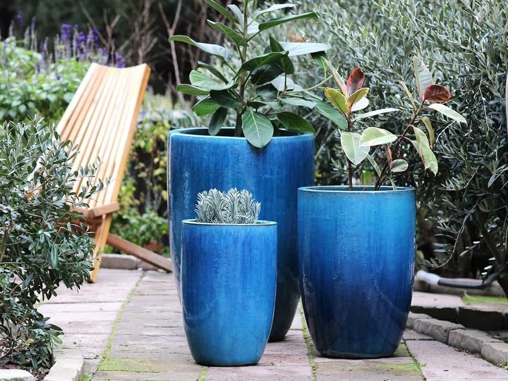 [PV-LB5208FAQ-S3] MID HEIGHT BARREL PLANTER, FALLING AQUA, SET OF 3- 18.0"x26.0", 14.0"x20.5", 11.5"x16.5"