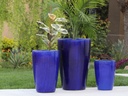 SLIM X-LARGE PLANTER, FALLING BLUE, SET OF 3- 20.5"X32.5", 16.5"X25.5", 13.0"X17.5"