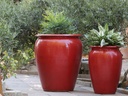 MANHATTAN JAR PLANTER, LAVISH RED, SET OF 2- 22.5" X 27.5", 14" X 22"