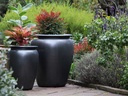 URN SMOOTH FINISHED, MATTE BLACK, SET OF 2 - 22.5" X 27.5", 14.0" X 22.0"