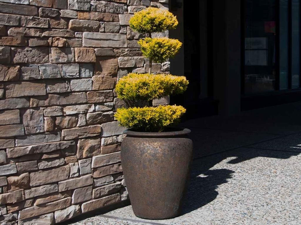 URN SMOOTH FINISHED, SILVER ROCK, X-LARGE - 32.5" X 36.5"