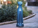 STANDING CAT, FALLING AQUA 8.5''X26''