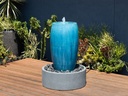 DRUM SHAPE FOUNTAIN, FALLING AQUA, 20"X35" (BASE/PUMP SOLD SEPERATELY)
