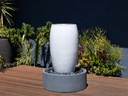 DRUM SHAPE FOUNTAIN, WHITE, 20"X35"  (BASE/PUMP SOLD SEPERATELY)