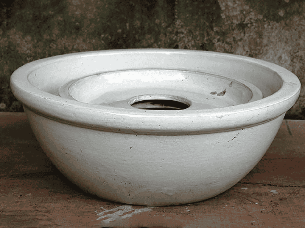 FOUNTAIN BASE WITH COVER, WHITE WHITE 24.5"x8.5"