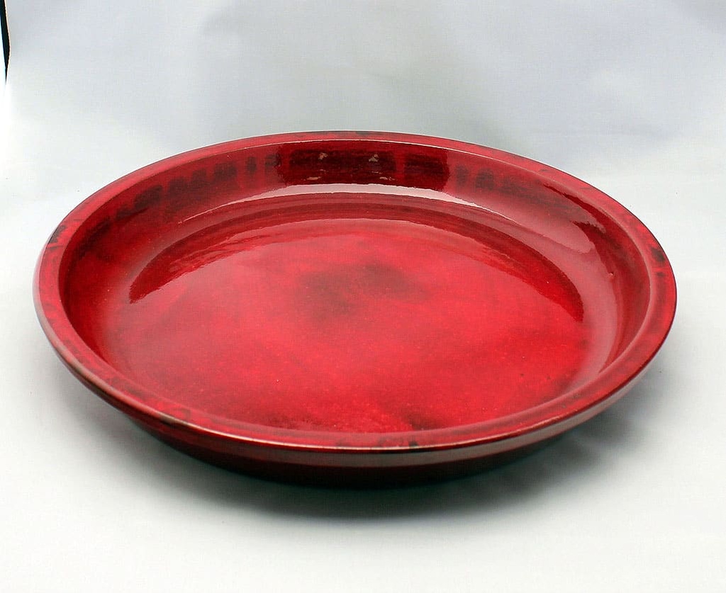 [PV-SCR03LRD] ROUND SAUCER, LAVISH RED, OD 15", ID 12"