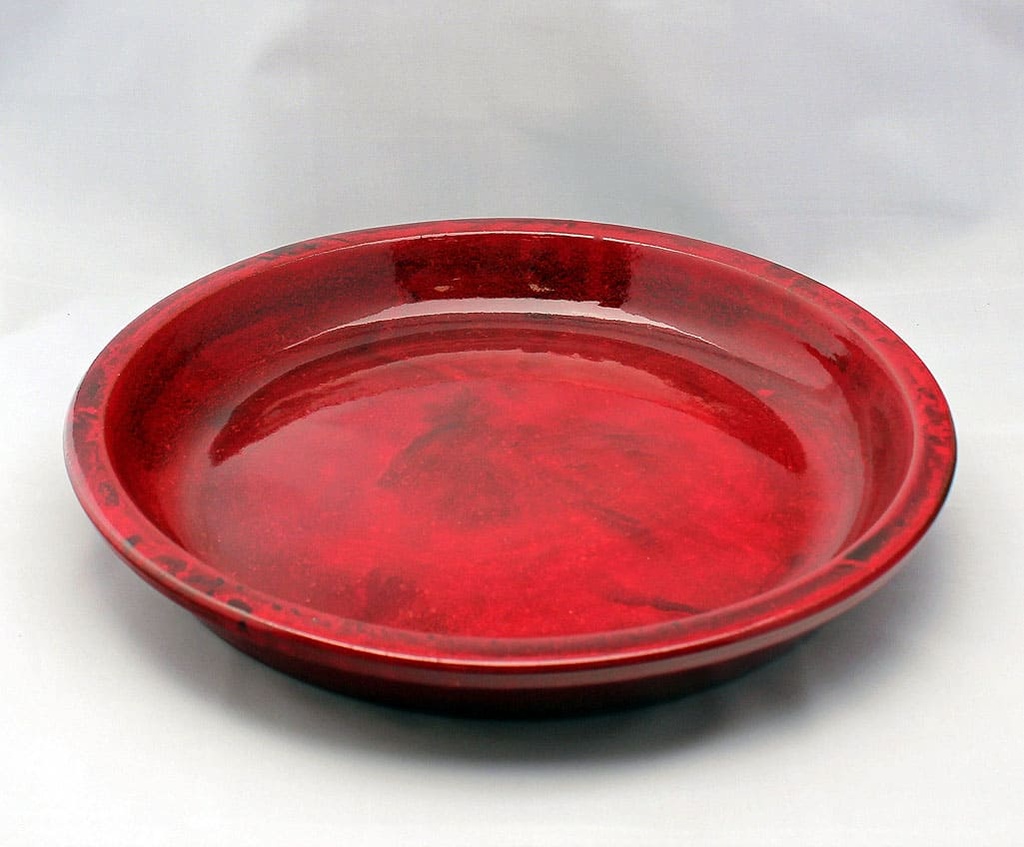 ROUND SAUCER, LAVISH RED, OD 13", ID 10"