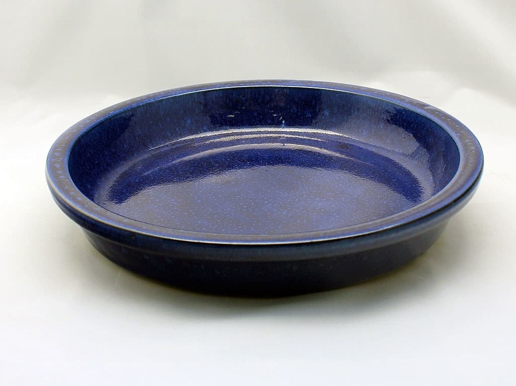 ROUND SAUCER, FALLING BLUE, OD 11.5", ID 9"