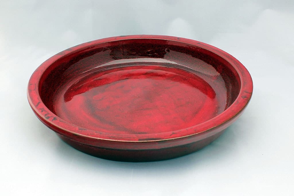 [PV-SCR05LRD] ROUND SAUCER, LAVISH RED, OD 11.5", ID 9"