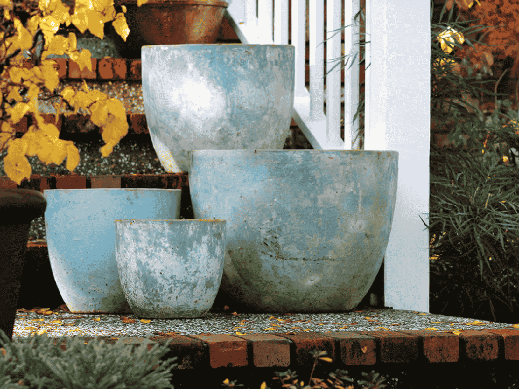 [PV-TS0097ATS-S3] RIMLESS PARCO PLANTER, ATLANTIS SKY, SET OF 3 - 18.5" X 15.5", 15.0" X 13.5", 11.5" X 10.5"