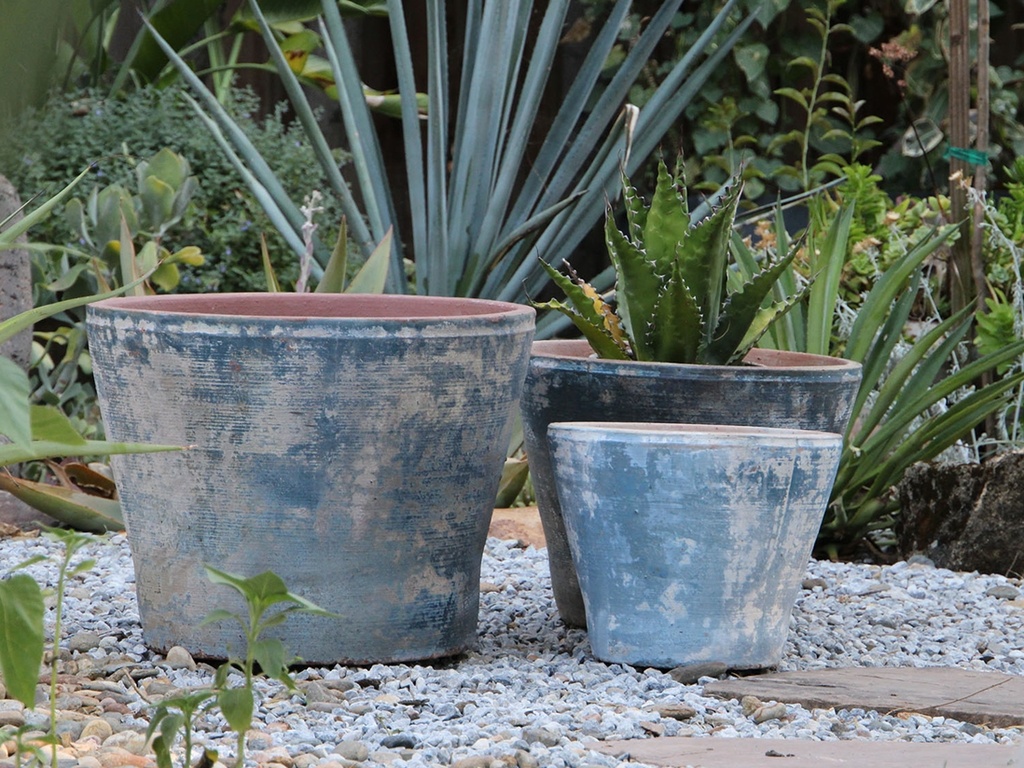 TUSCANSUN POT, AEGEAN SEA, 20.0"X16.0", 17.0"X13.0", 13.0'X10.0"