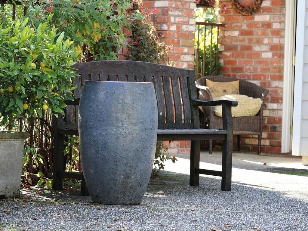 [PV-TS2100GPH-B] OLIVE NO RIM JAR, MEDIUM, GRAPHITE, SIZE B, D19" H27.0"