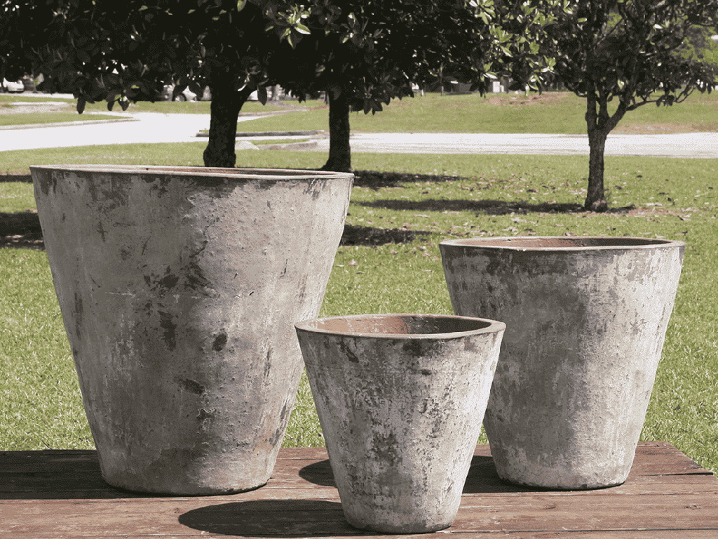 VASE DE VENICE, ATLANTIS SKY, SET OF 3-  31.0”x30.0”, 24.5”x23.0”, 18.5”x18.0”