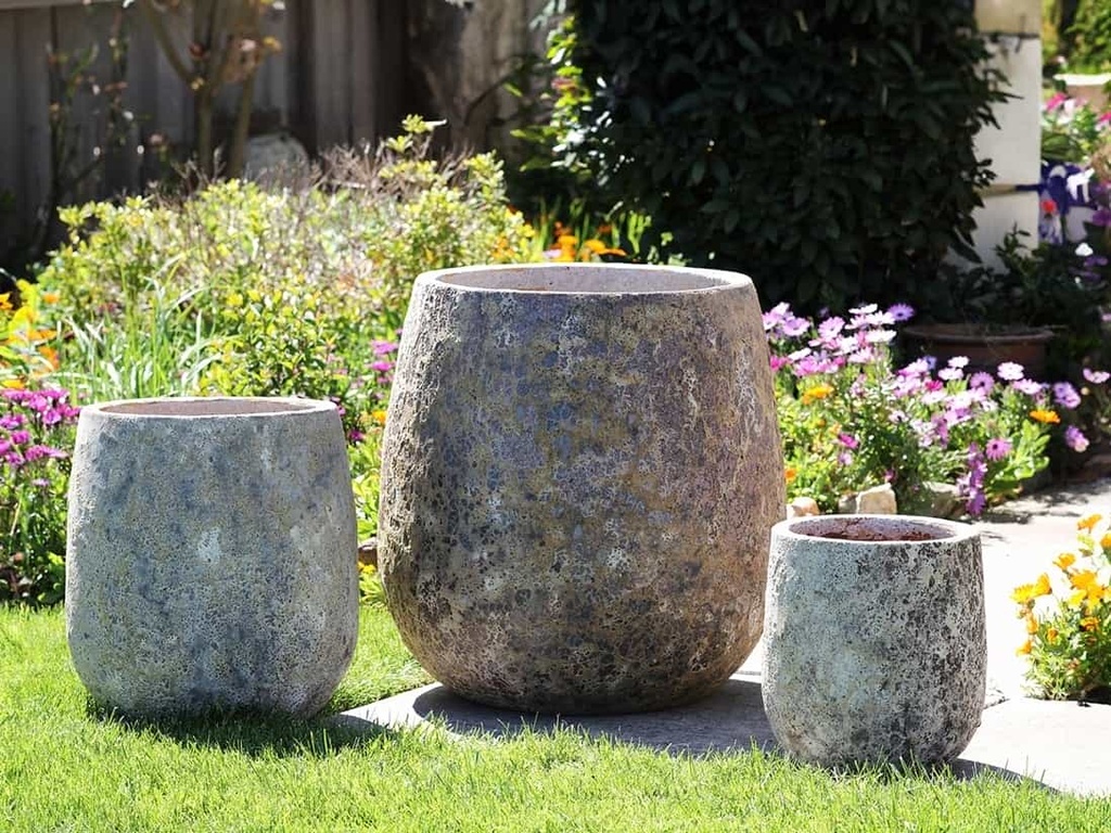 DAKHLA PLANTER,ATLANTIS BROWN, SET OF 3- 26.0"X28.0", 18.5"X20.5",13.0"X14.0"