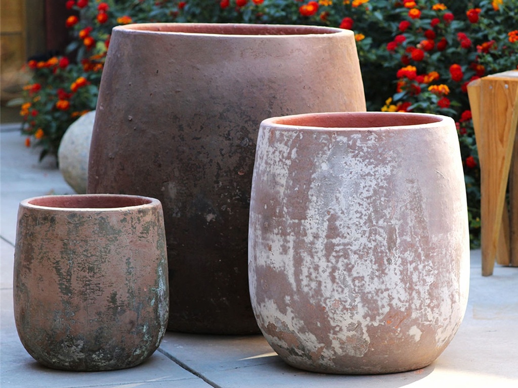 [PV-TS2312WMC-S3] DAKHLA PLANTER, WASHED MOCHA,  SET OF 2- 26.0"X28.0", 18.5"X20.5",13.0"X14.0"