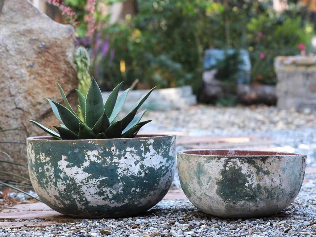 [PV-TS2351ATS-S2] HALF MOON BOWL,  ATLANTIS SKY, SET OF 2 - 23.0"X12.5", 19.5"X10.0"