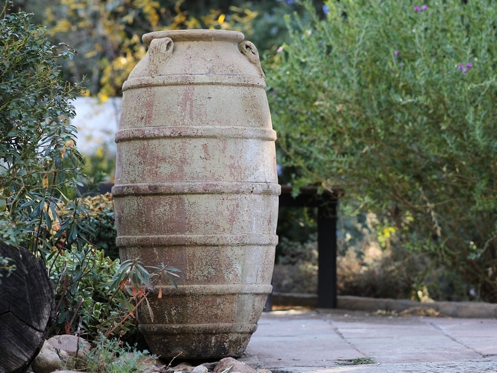 [PV-TSC3500ATC] RIBBED BELLY AMPHORA, AGED TERRACOTTA, 16"X33"