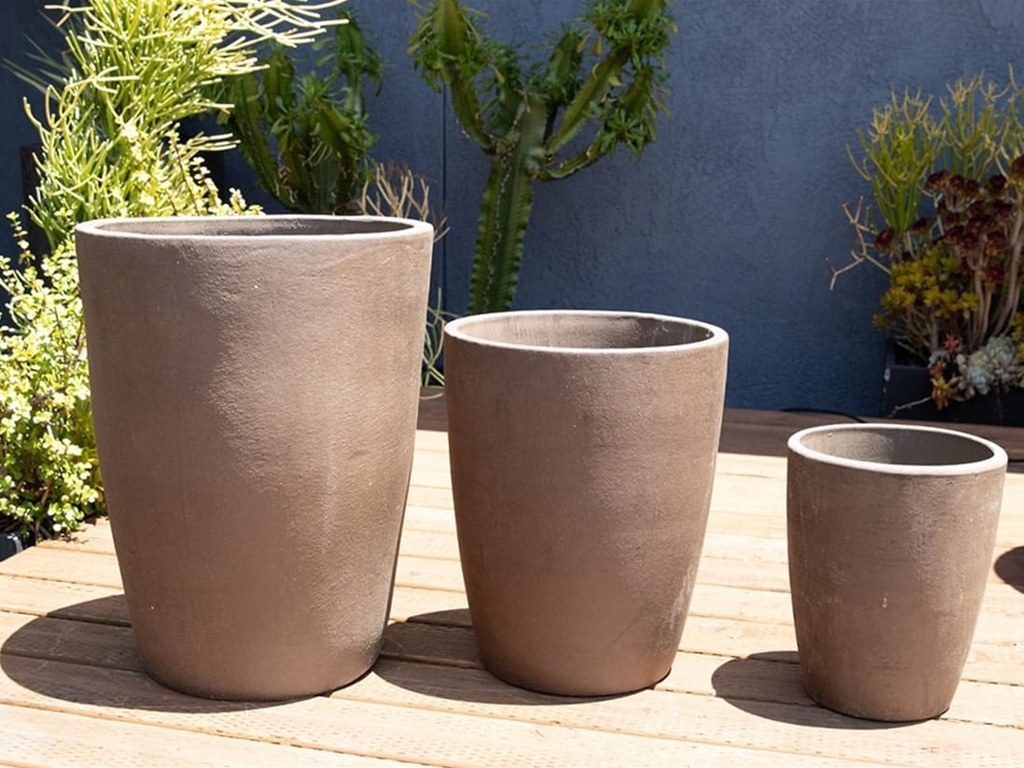 PAMPLONA PLANTER, PURPLE CLAY, SET OF 3- 18.0"X23.0", 14.0"X18.0", 11.0"X13.5.0"