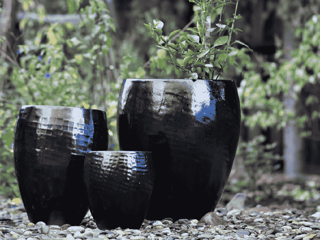 [PY-1646IRN-S3] NET PRINTED URN PLANTER, IRN, SET OF 3 - 18.5"X21.0", 14.0"X17.0", 11.0"X12.5"