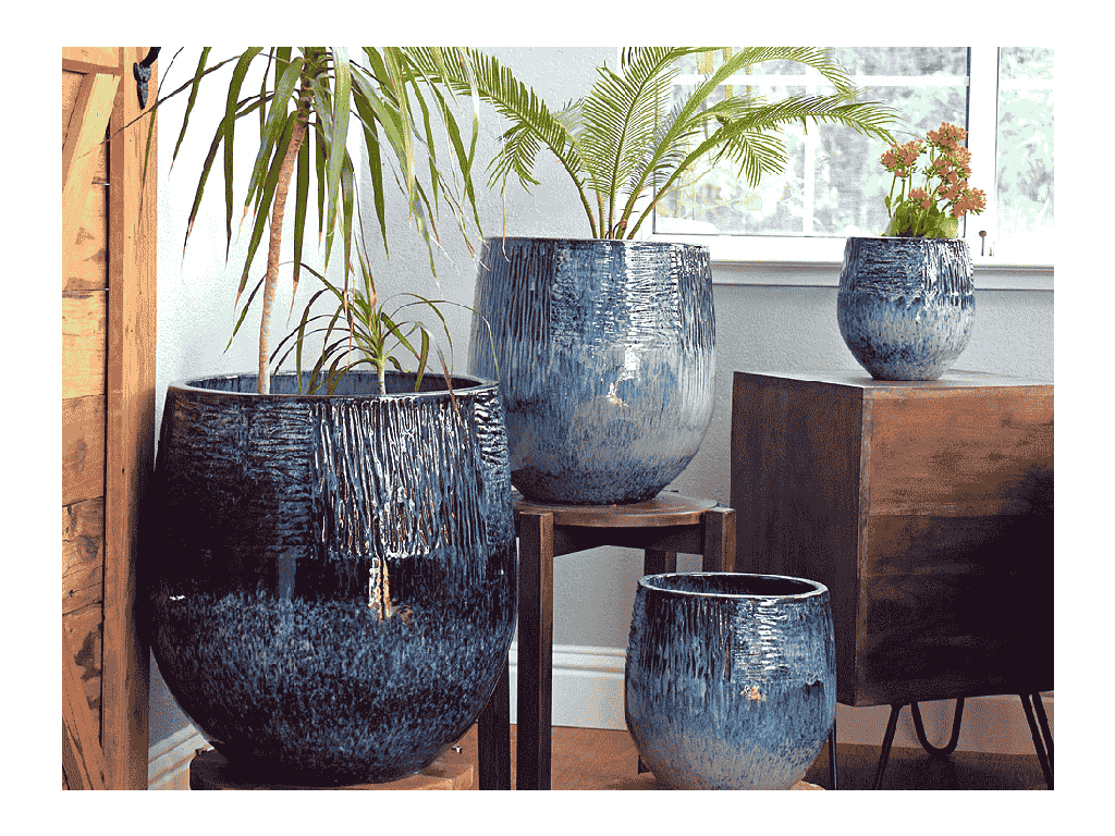 TRIO DE KANTO, ICE BLUE, SET OF 4- 18.5"x19.5", 14.0"x15.0", 10.5"x11.5", 8.0"x8.5"