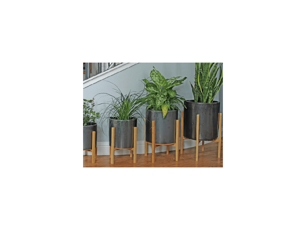 [PY-5178SVR-S4] ARECA PALM PLANTER, SILVER,SET OF 4- 14.0"X14.0", 12.0"X12.0", 10.0*X0.0", 8.7"X8.7"