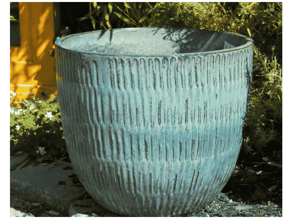 [PY-5203MGN-S3] WILLOW PLANTER, MISTY GREEN, SET OF 3 - 14.5"X13.5", 11.5"X10.5", 8.5"X7.5"