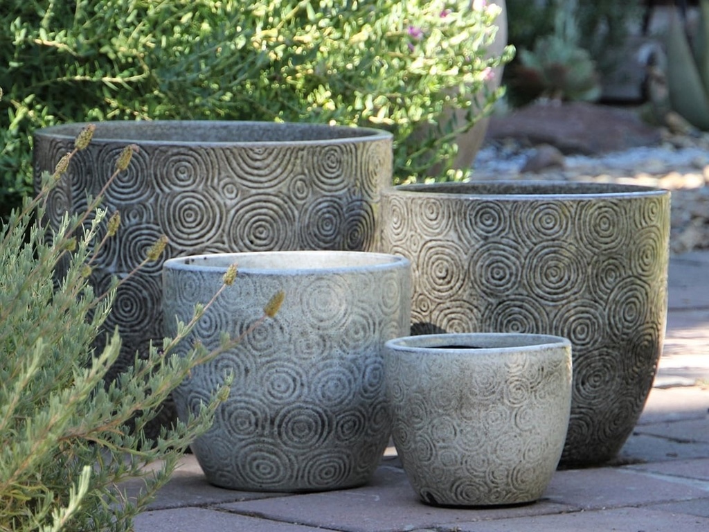 SUWANNEE PLANTER, CAPPUCINO, SET OF 4 - 18.5"X16.0", 14.0"X13.5", 11.5"X10.0", 8.5"X7.5"