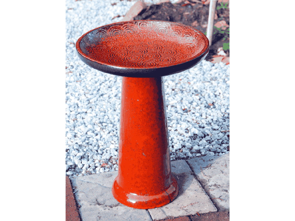 SUWANEE BIRDBATH/LOCKING TOP, SANT DONA, 15"X19"