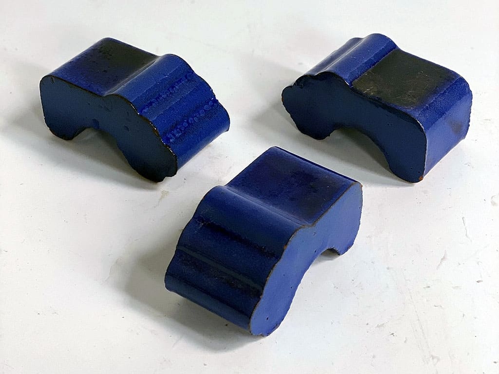 [PY-PF01FBL-S3-C15] POT FEET, FALLING BLUE, 3.0"X1.5", SOLD IN CASE OF 15