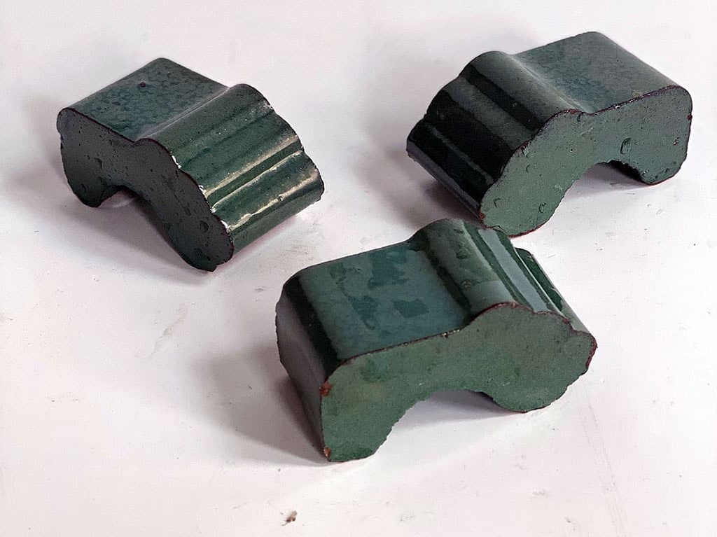 [PY-PF01JDE-S3-C15] POT FEET, JADE, 3.0"X1.5", SOLD IN CASE OF 15