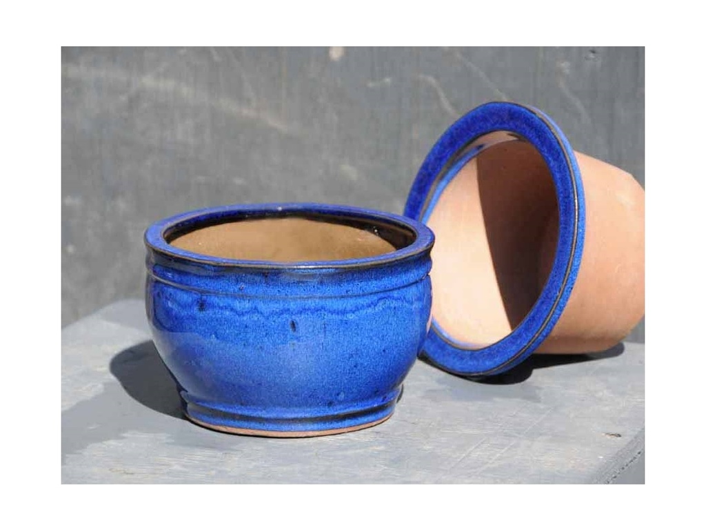 ROUND SW POT, FALLING BLUE, SIZE C 5.0"x4.0" (SOLD IN CASE OF 6)