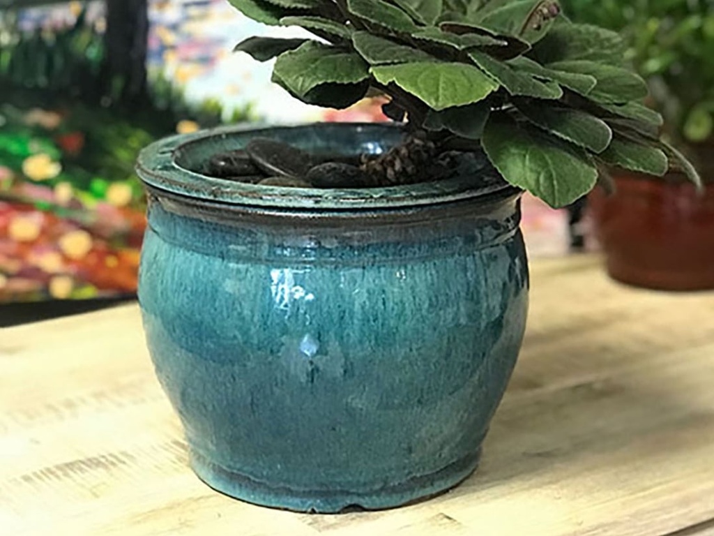 [PY-S1354JDE-A-C4] ROUND SW POT, JADE SIZE A 8.5"x6.5" (SOLD IN CASE OF 4)