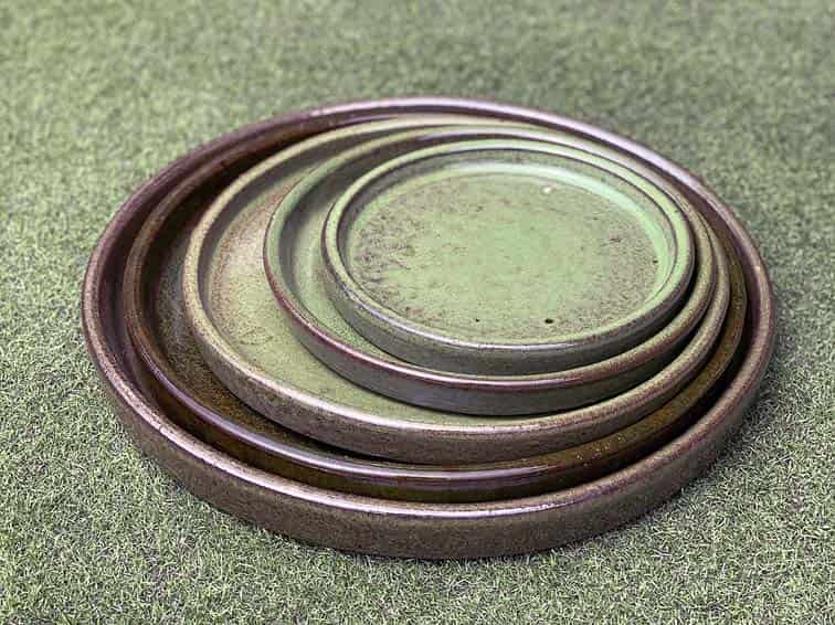 [PY-SCR04TGN] ROUND SAUCER, TROPICAL GREEN, OD 13.5", ID 12"