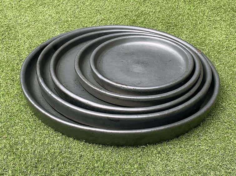 ROUND SAUCER, SILVER, OD 11.5", ID 9.5"