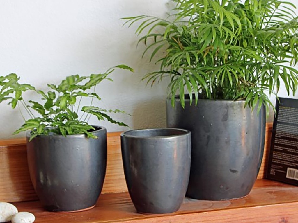 ANTHURIUM, SILVER,SET OF 3- 8.5"X8.5",6.5"X6.5",5.5X5.5,