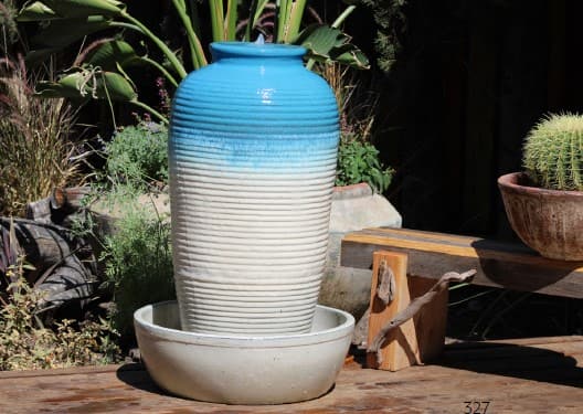 SONOMA JAR FOUNTAIN, MARBLE, JAR: 15.5"X35.5", BASE: 23.0" X 8.0"