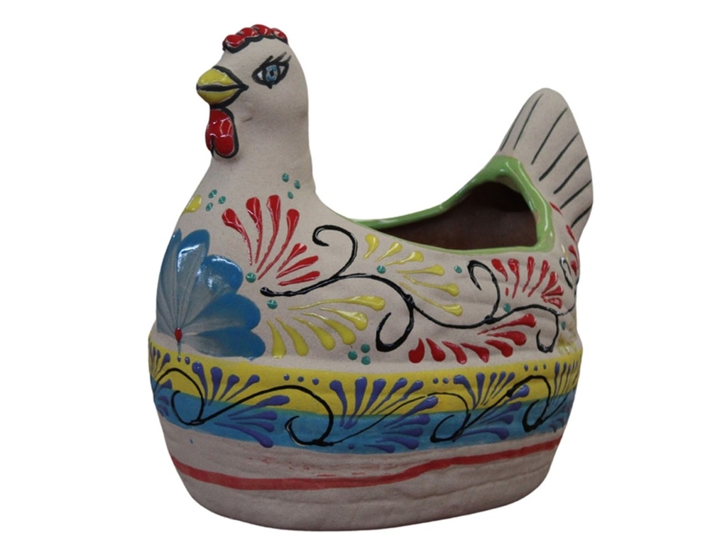 [TL-A5055TRL] TALAVERA TIERRA LUZ, GALLINA GRANDE, 11"X7.5"X10.5"