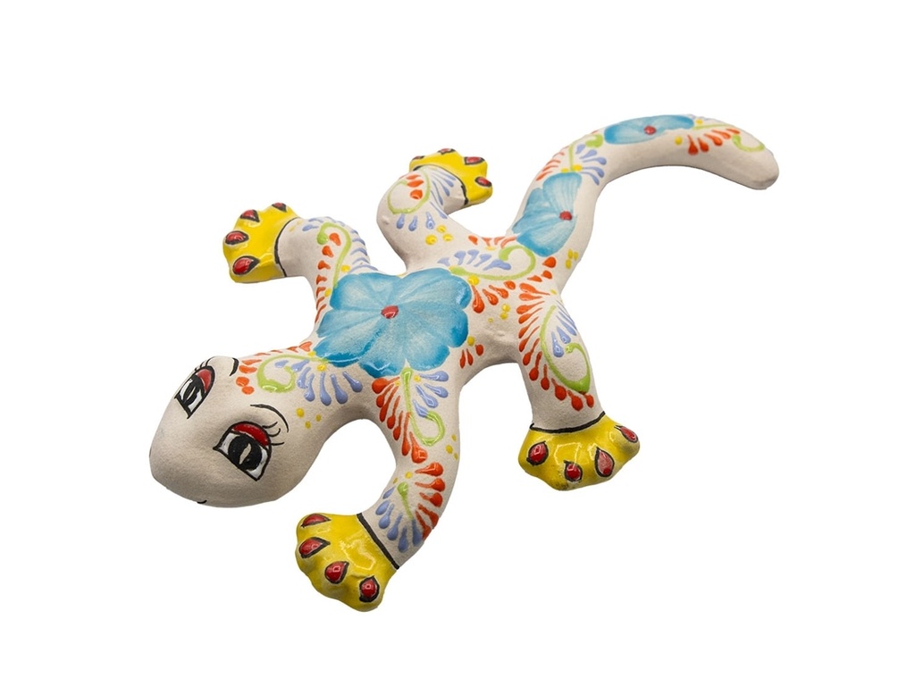 TALAVERA TIERRA LUZ LIZARD, 10" x 11" x 3"
