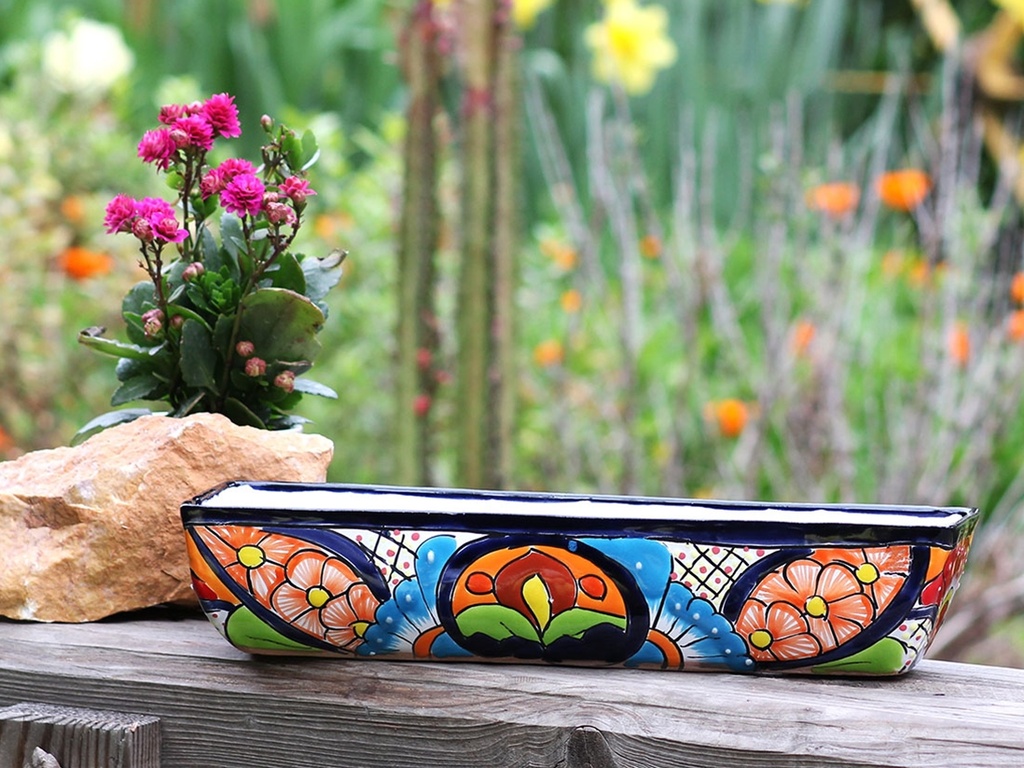 NARROW RECTANGULAR PLANTER, 4" x 16.5" x 5"