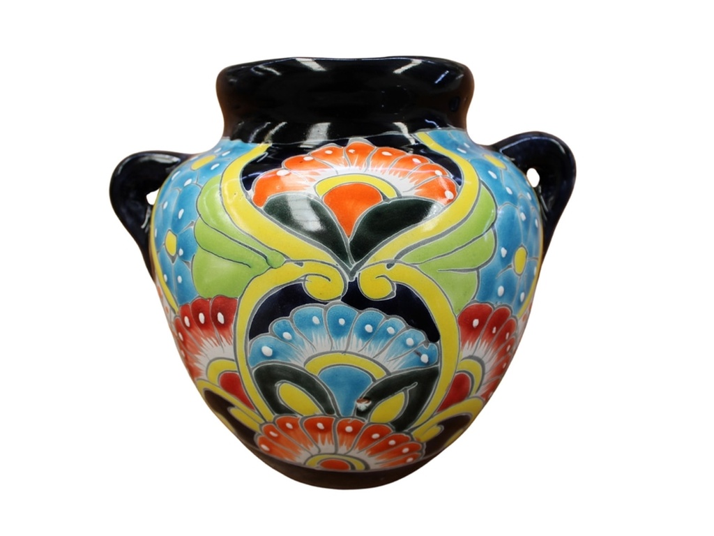 TALAVERA HALF JAR WITH HANDLE, 8.5"X6.5", SOLD IN CASE OF 6