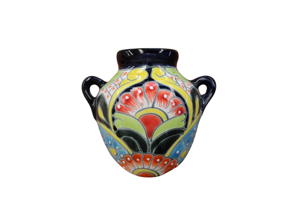 TALAVERA HALF JAR WITH HANDLE, 7.0"X3.5", SOLD IN CASE OF 8